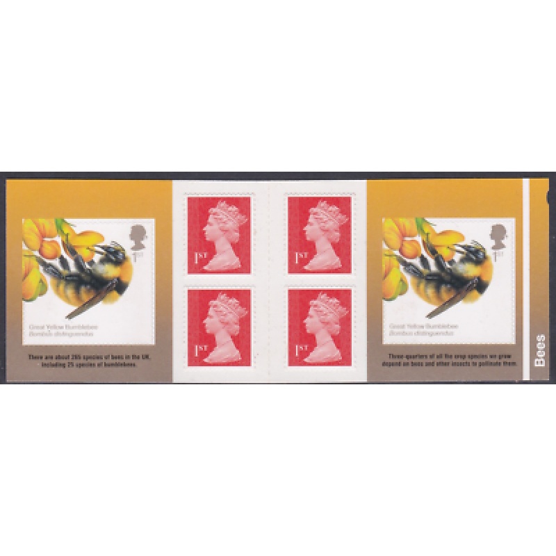 PM48 2015 bees 6 x 1st stamps booklet UNMOUNTED MINT With No Cylinder