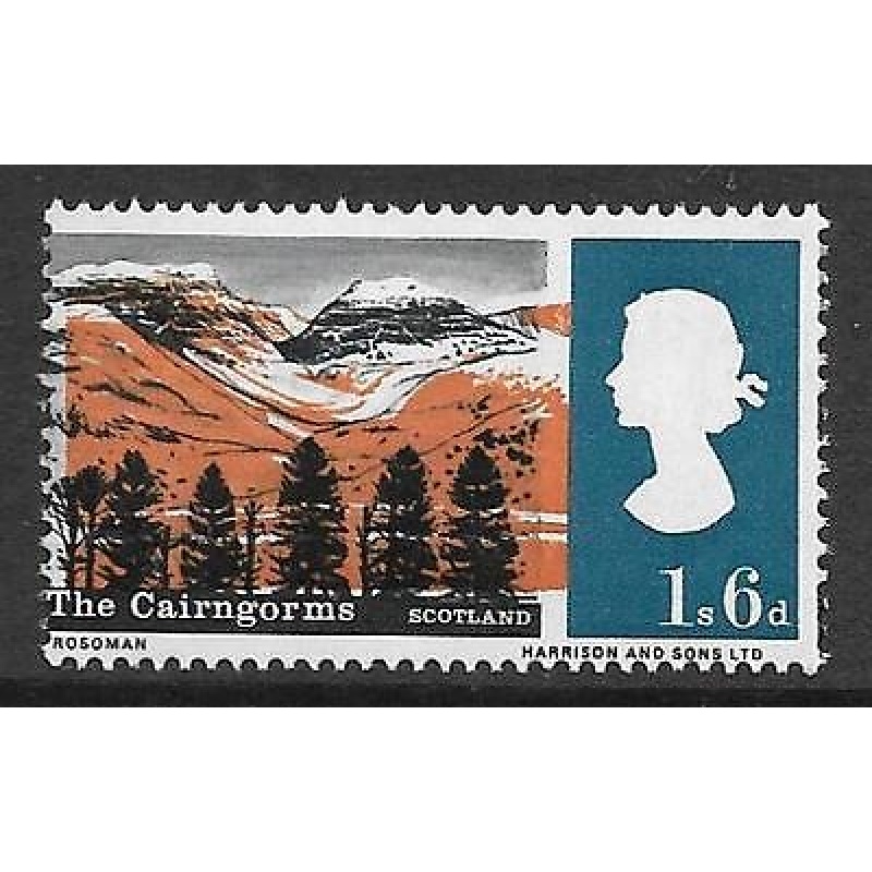 1966 Landscapes 1 6 (Ord) - massive shift of black UNMOUNTED MINT