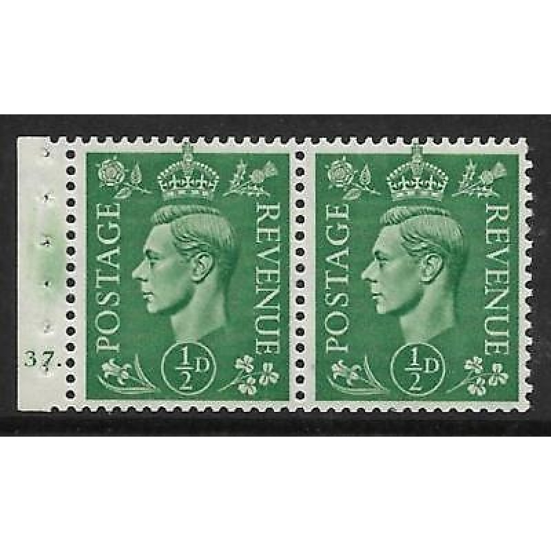 QB6 d Pale Green Booklet pane perf type E Cyl 137 Dot UNMOUNTED MINT