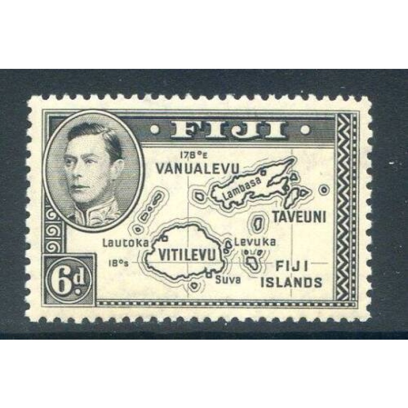 Fiji 6d Black SG260 Mounted Mint