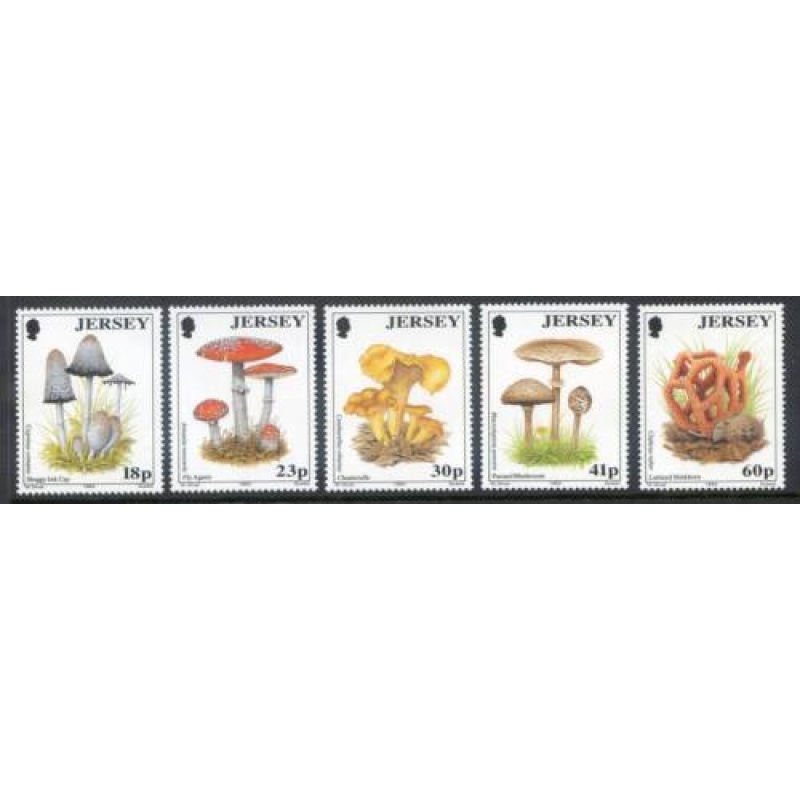 Jersey 1994 Fungi Set SG644 648 Unmounted Mint