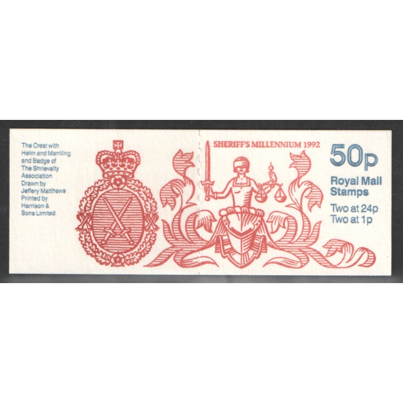 FB63 1992 Sheriffs Millennium 50p booklet Complete