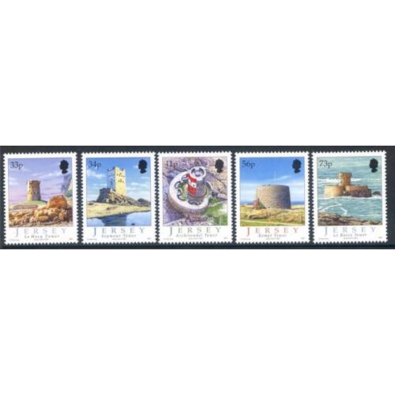 Jersey 2005 Coastal Towers Set SG1235 1239 Unmounted mint