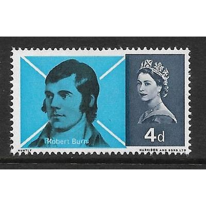 1966 Burns 4d with large shift of Blue down  right UNMOUNTED MINT MNH