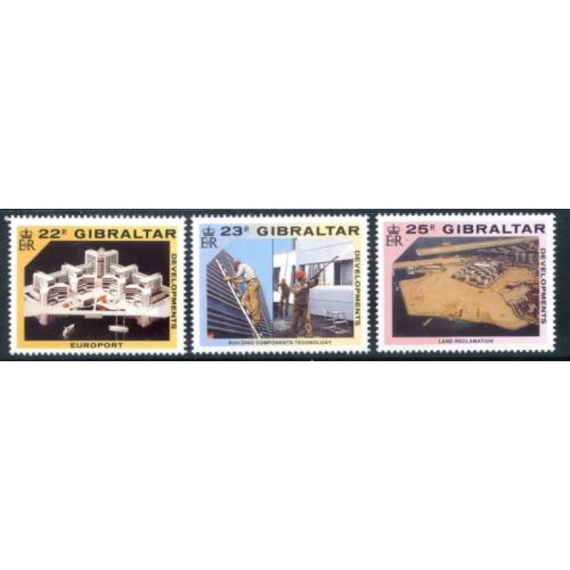 1990 Gibraltar Development Projects Set SG642 644 Unmounted Mint