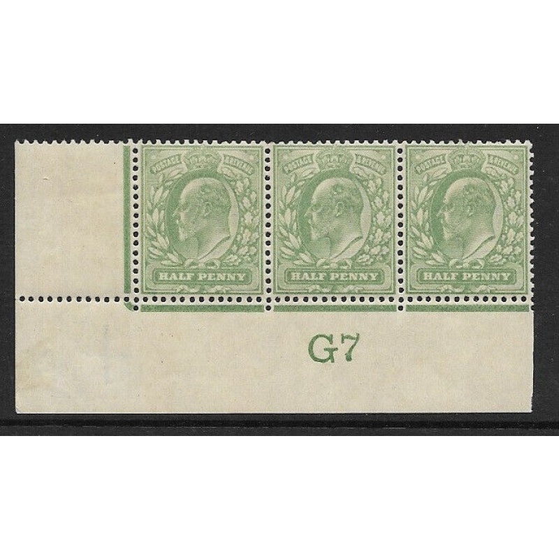 1907 M2(2) d Yellow Green Control G7 De La Rue perf V2A MOUNTED MINT