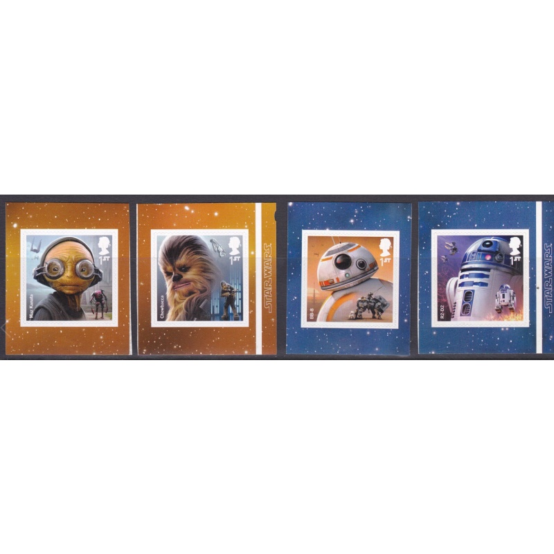 2017 PM57-58 sg4015-18 star wars stamps self adhesive from booklets