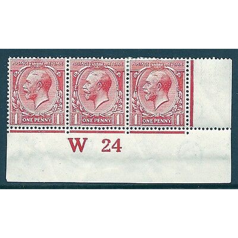 N16(-) 1d Rose Carmine Royal Cypher Hendon Cert MOUNTED MINT to 2 stamps