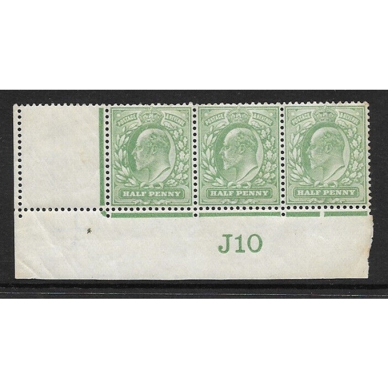 1907 M2(2) d Yellow Green Control J10 De La Rue perf V2A UNMOUNTED MINT