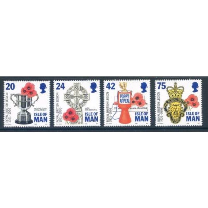 Isle Of Man 1996 British Legion Set SG708 711 Unmounted Mint