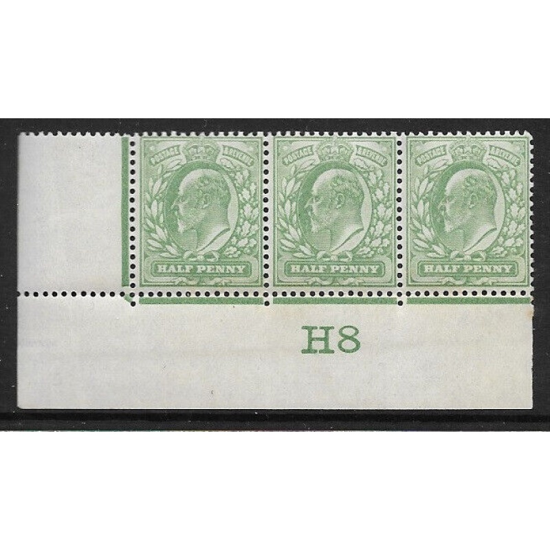 1907 M2(2) d Yellow Green Control H8 De La Rue perf V2A MOUNTED MINT