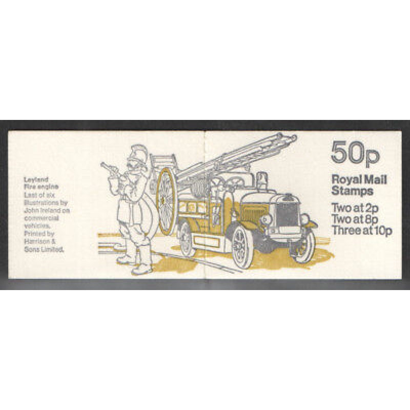 FB9a Aug 1979 Leyland Fire Engine 8p Folded Booklet - good perfs