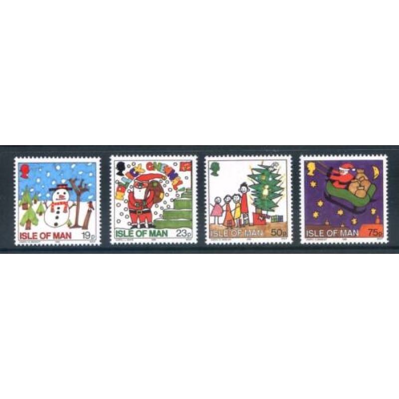 Isle Of Man 1996 Christmas Set SG726 729 Unmounted Mint