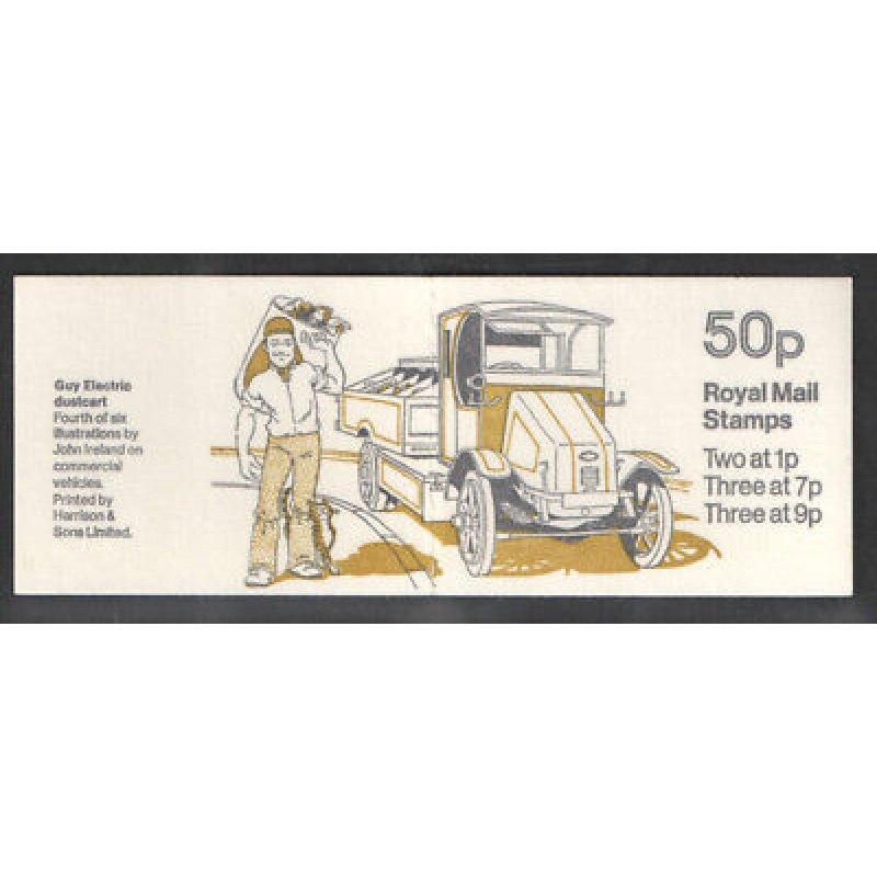 FB6a 1978 Guy Electric Dustcart Royal Mail 50p Decimal Machin Folded Booklet