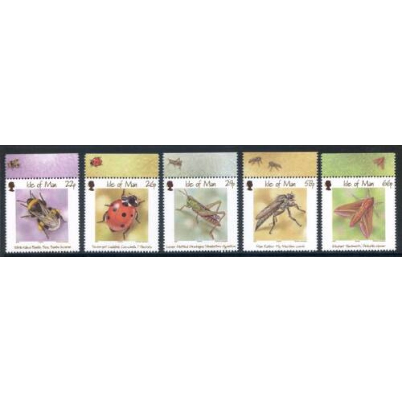 Isle Of Man 2001 Insects Set SG924 928 Unmounted Mint