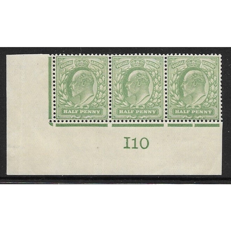 1907 M2(2) d Yellow Green Control I10 De La Rue perf H1 MOUNTED MINT