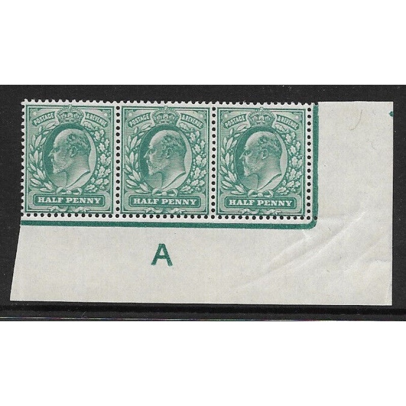 Sg 216 M1(2) d Blue-Green Control A imperf De La Rue perf H1 UNMOUNTED MINT