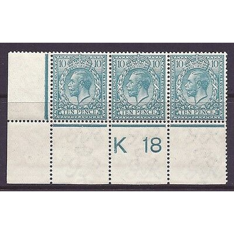 N31(5) 10d Pale Greenish Blue Royal Cypher control K18 perf UNMOUNTED MINT MNH