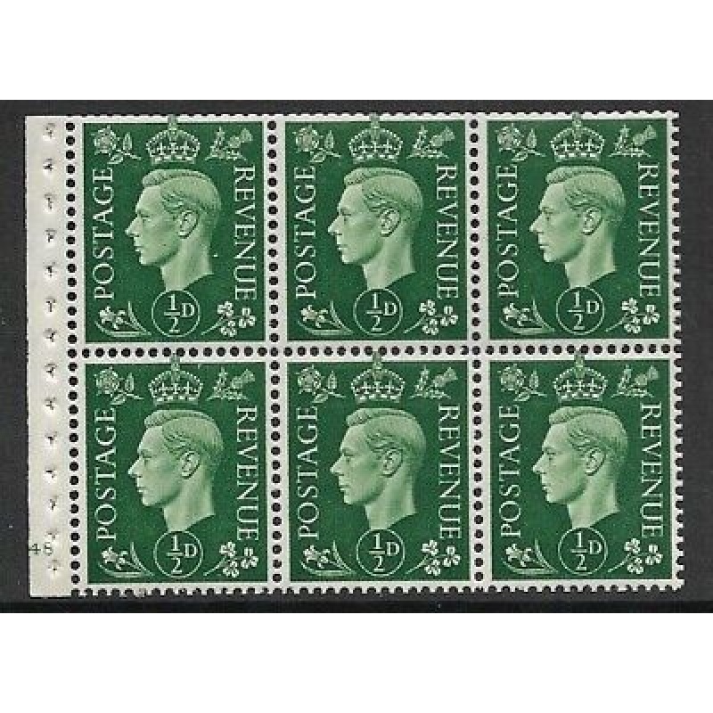 QB1 perf type B3(I) cylinder E48 No Dot - d Green Booklet pane UNMOUNTED MINT