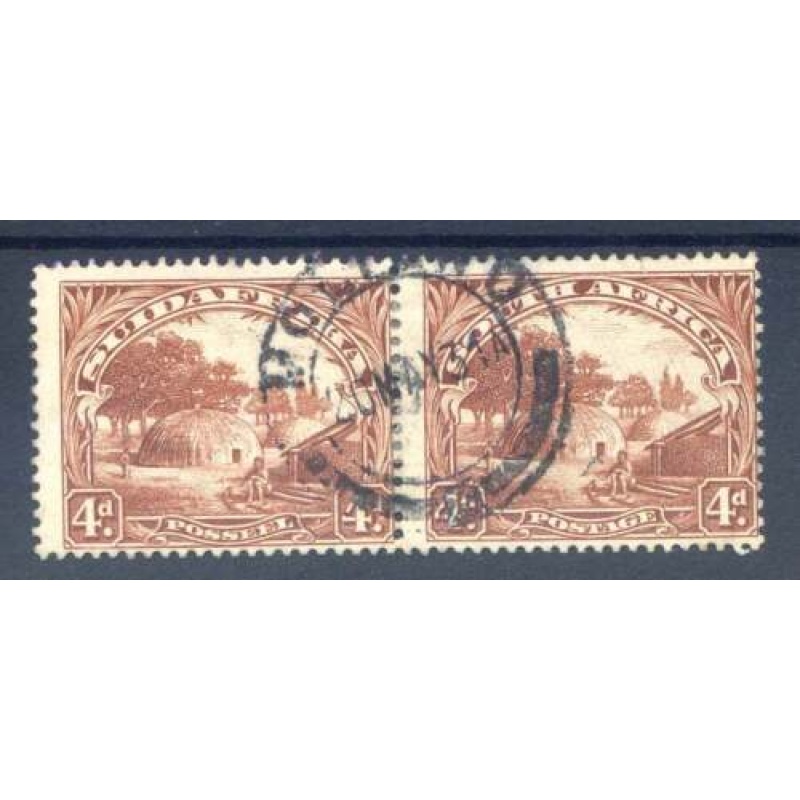 Union of South Africa 4d Brown SG35bc Fine Used Pair