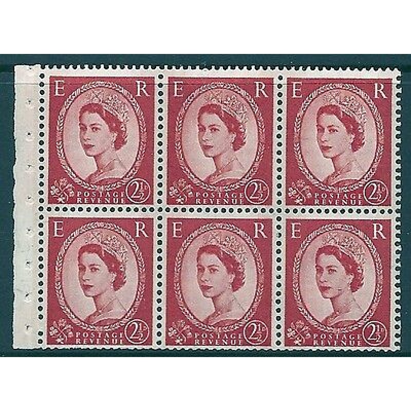 SB86 Wilding booklet pane Green Phos 2B perf type I UNMOUNTED MNT