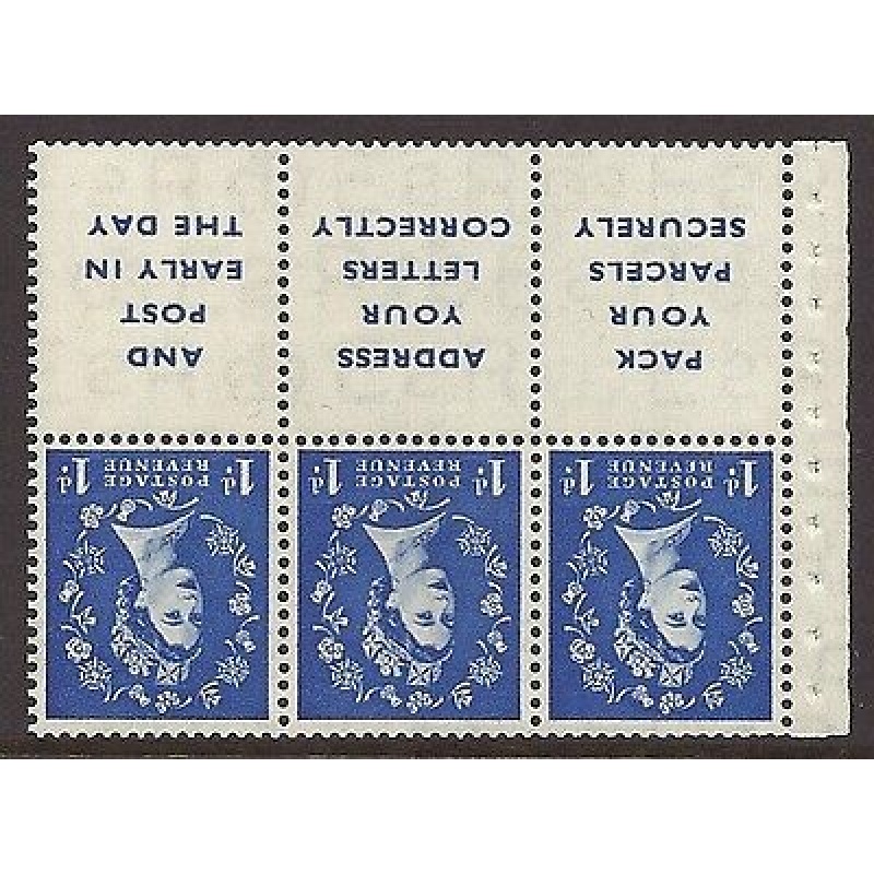 SB29a 1d Wilding booklet pane perf type I UNMOUNTED MNT MNH