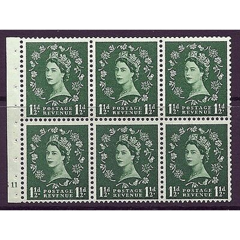 SB65 Wilding booklet pane Wmk Crowns cylinder G11 No Dot UNMOUNTED MNT MNH