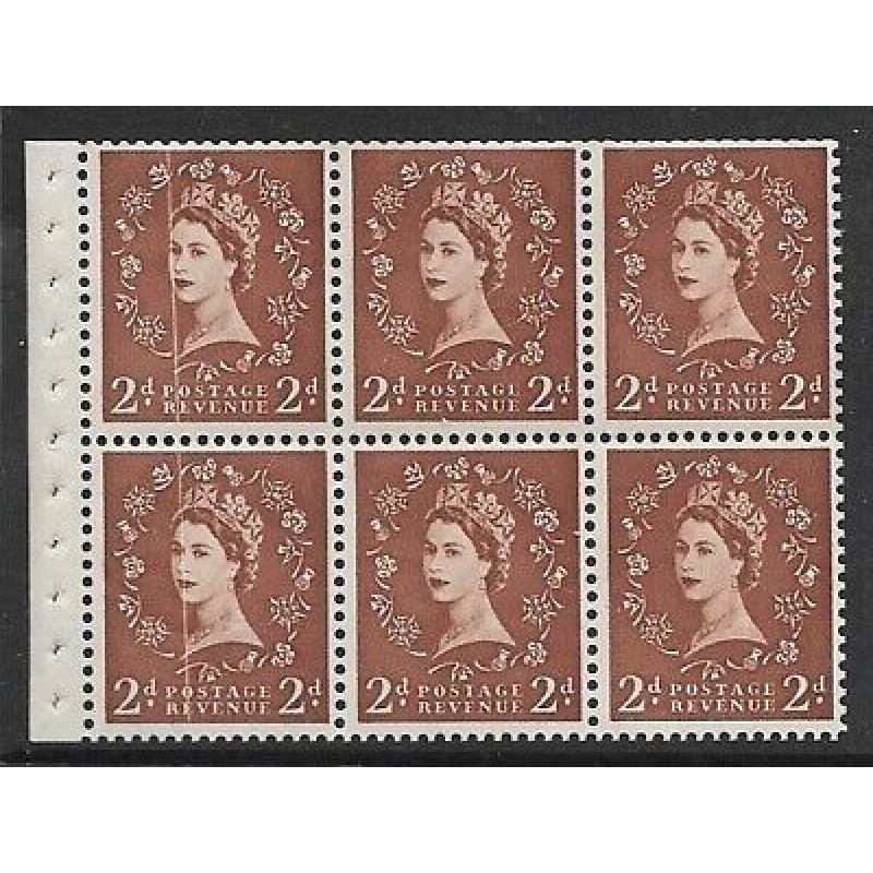 SB79 Wilding booklet pane Crowns Cream with Dr Blade flaw UNMOUNTED MNT MNH