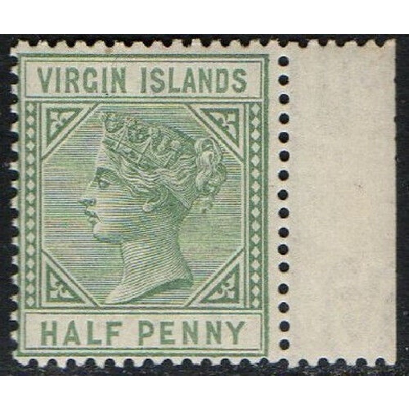 British Virgin Islands Sg27 - d. dull green 1883 VLMM