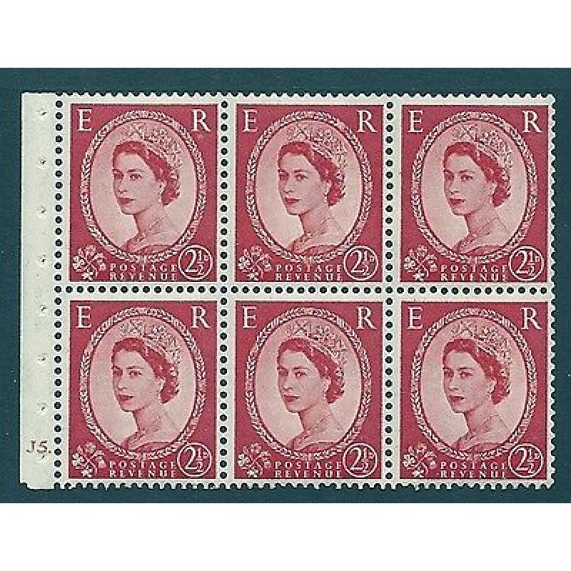 SB80 Wilding booklet pane Tudor Crown perf type Ie cyl J5 Dot UNMOUNTED MNT