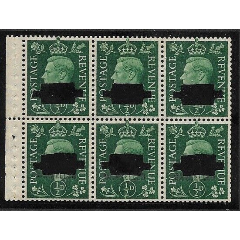 QB1s d Green booklet pane CANCELLED  punched Type 33P UNMOUNTED MNT MNH