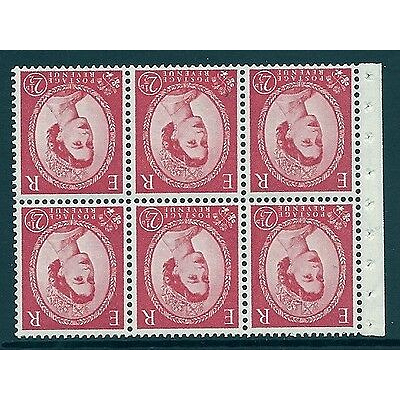 SB82a Wilding booklet pane Crowns - perf type I UNMOUNTED MNT MNH