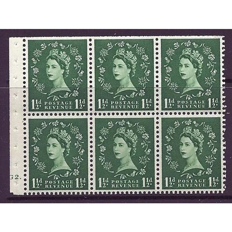 SB59 Wilding booklet pane Tudor perf type Ie Cyl G2 Dot UNMOUNTED MNT MNH