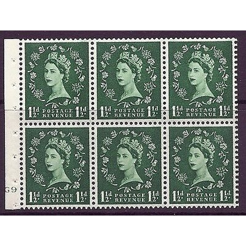 SB62 Wilding booklet pane Edward cylinder G9 No Dot UNMOUNTED MNT MNH