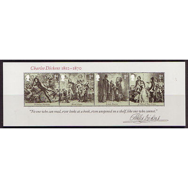 MS3336 2012 Charles Dickens miniature sheet UNMOUNTED MINT MNH