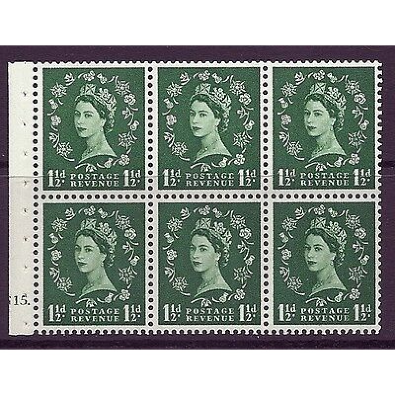 SB65 Wilding booklet pane Wmk Crowns cylinder G15 Dot UNMOUNTED MNT MNH