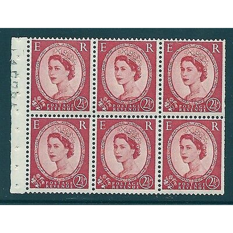 SB81e 2d Wilding Edward variety - Wreath Flaw  R.1 3 UNMOUNTED MINT