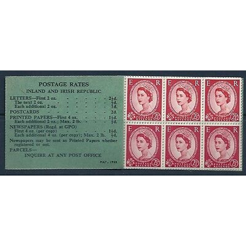 sg F1 26 Wilding GPO Booklet May 1953 QEII  GVI GODD PERFS UNMOUNTED MINT MNH