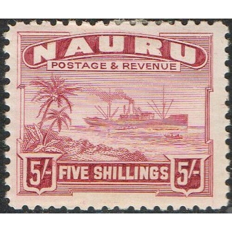 Nauru Sg388 - 5s . claret (1937-48 MM