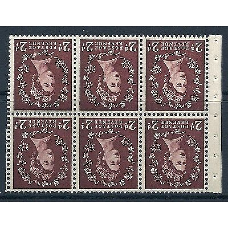 SB76a Wilding booklet pane Tudor perf type I UNMOUNTED MNT MNH