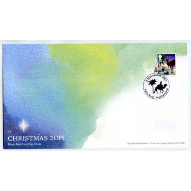 GB 2015 Christmas 1 on Unnaddressed Cover Palm Road Cancel