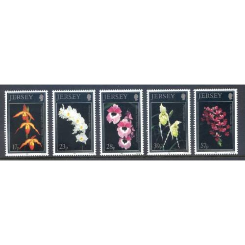 Jersey 1993 Orchids Set SG613 617 Unmounted mint