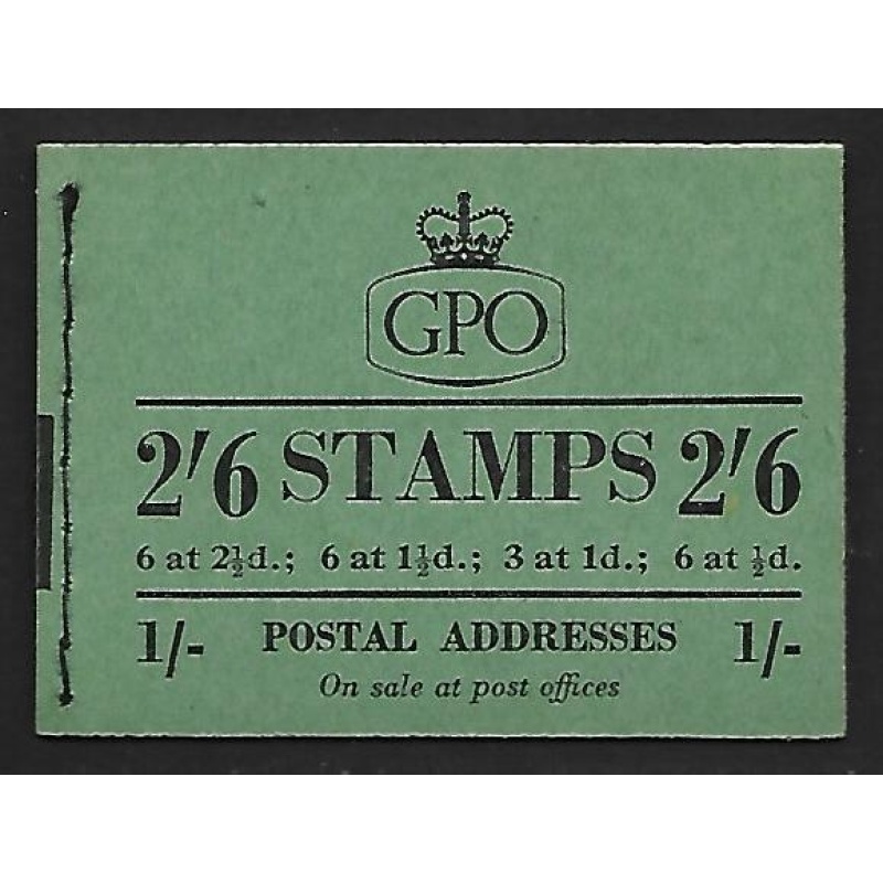 F15 2 6 GPO booklet - March 1954 PPR 15mm RARE UNMOUNTED MINT MNH