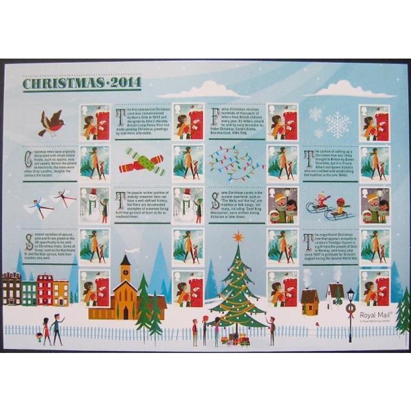 LS90 GB 2014 Christmas Smiler sheet UNMOUNTED MINT/MNH