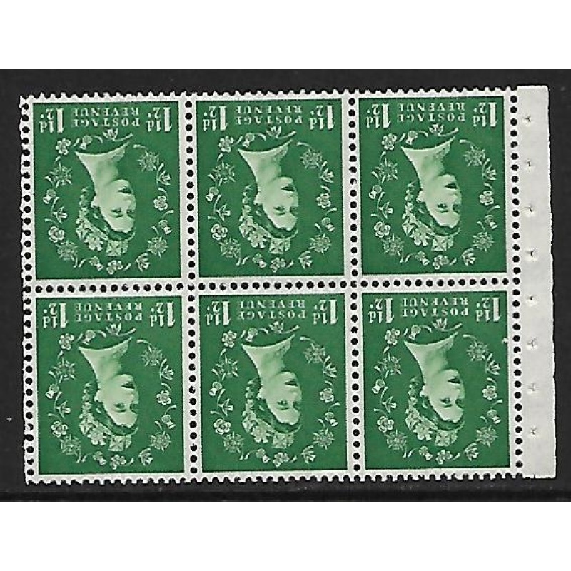 SB59a Wilding booklet pane Tudor perf type I UNMOUNTED MNT MNH