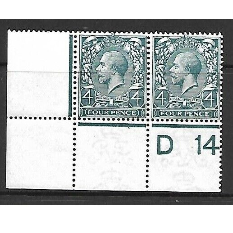 N23(2) 4d Pale Grey Green Royal Cypher control D14 perf UNMOUNTED MINT