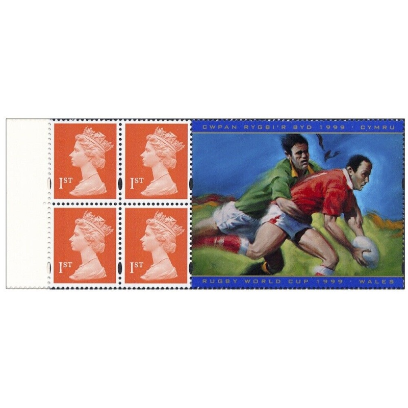 1999 HB18 Rugby World Cup 4 x 1st Class Booklet Pane