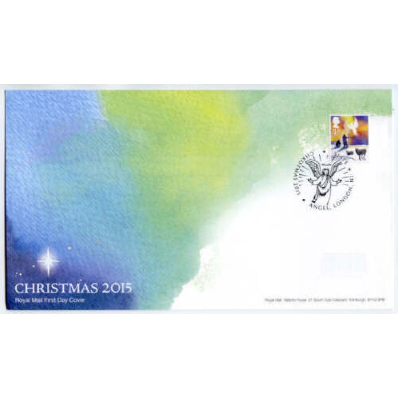 GB 2015 Christmas 1.33 on Unnaddressed Cover Angel Cancel