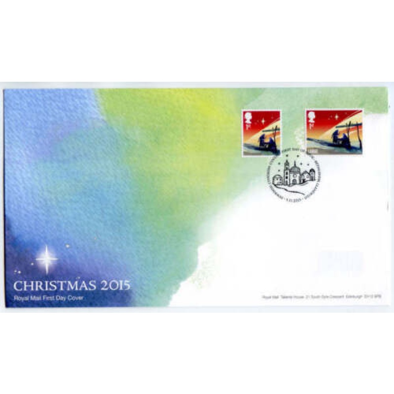 GB 2015 Christmas 1sts on Unnaddressed Cover Bethlehem Cancel