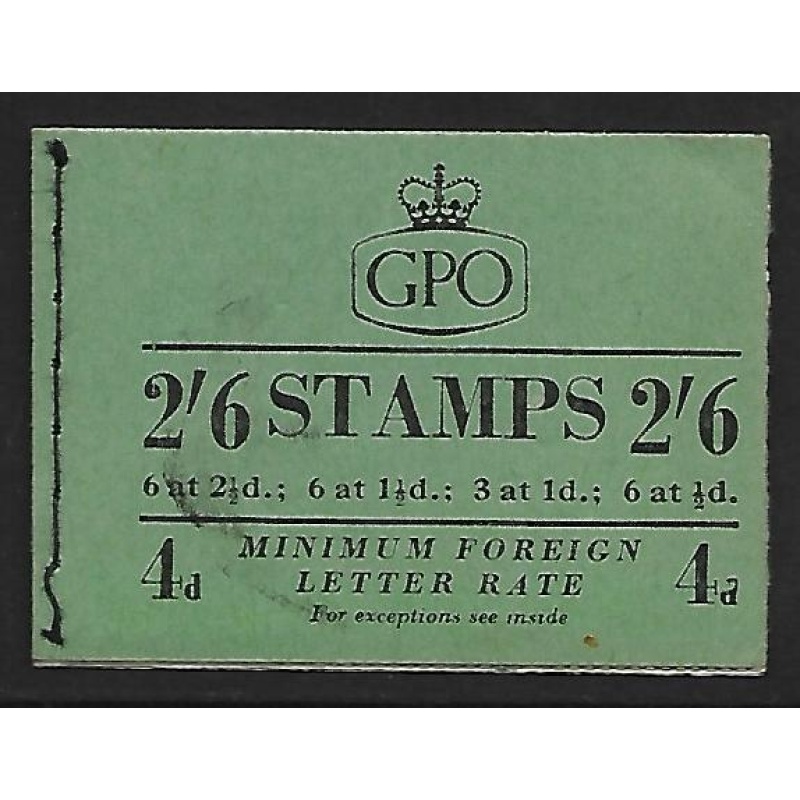 F13 2 6 GPO booklet - Feb 1954 with SHORTHAND pane UNMOUNTED MINT MNH